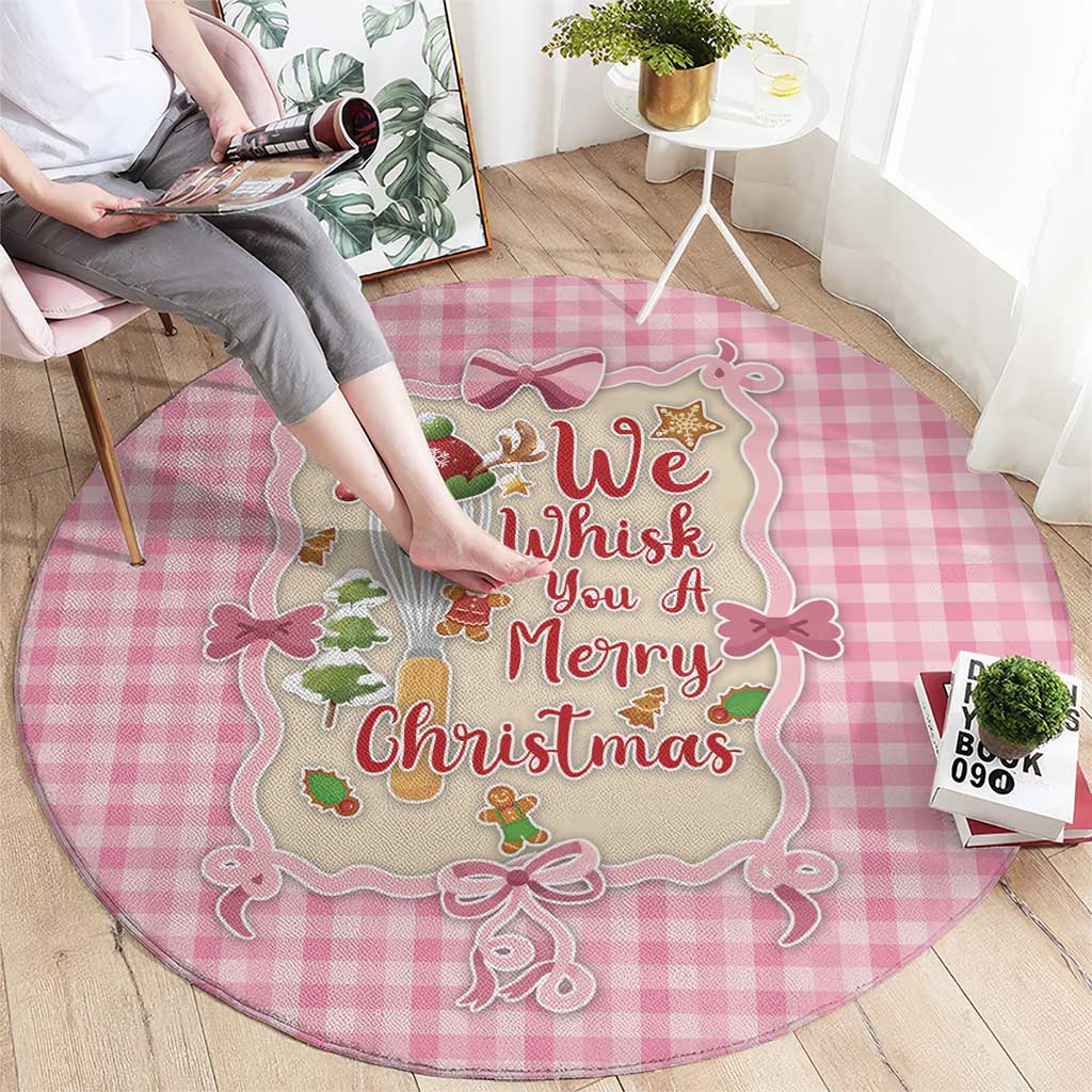 We Whisk You A Merry Christmas Round Carpet Cute Style - Wonder Print Shop