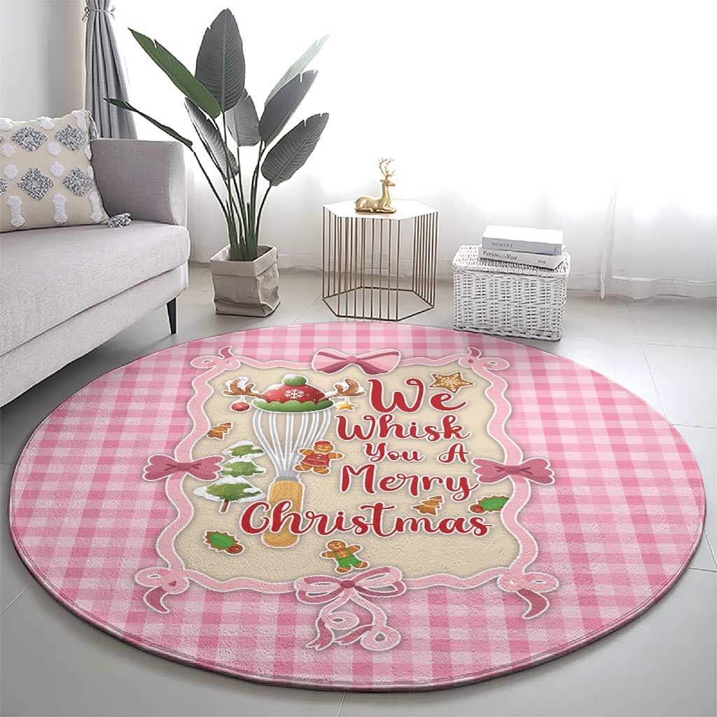 We Whisk You A Merry Christmas Round Carpet Cute Style - Wonder Print Shop