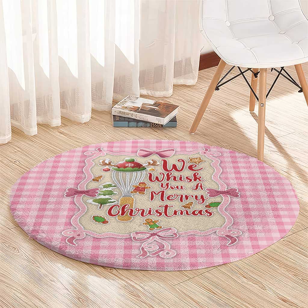 We Whisk You A Merry Christmas Round Carpet Cute Style - Wonder Print Shop