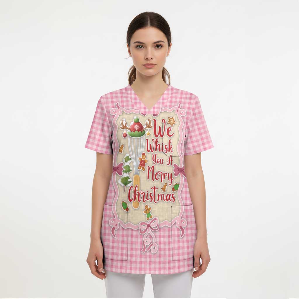 We Whisk You A Merry Christmas Scrub Top Cute Style - Wonder Print Shop