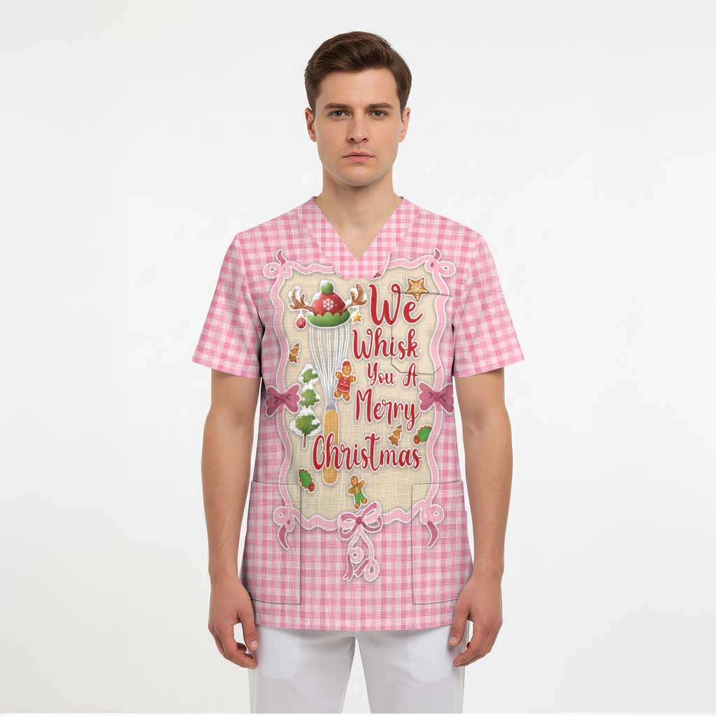 We Whisk You A Merry Christmas Scrub Top Cute Style - Wonder Print Shop