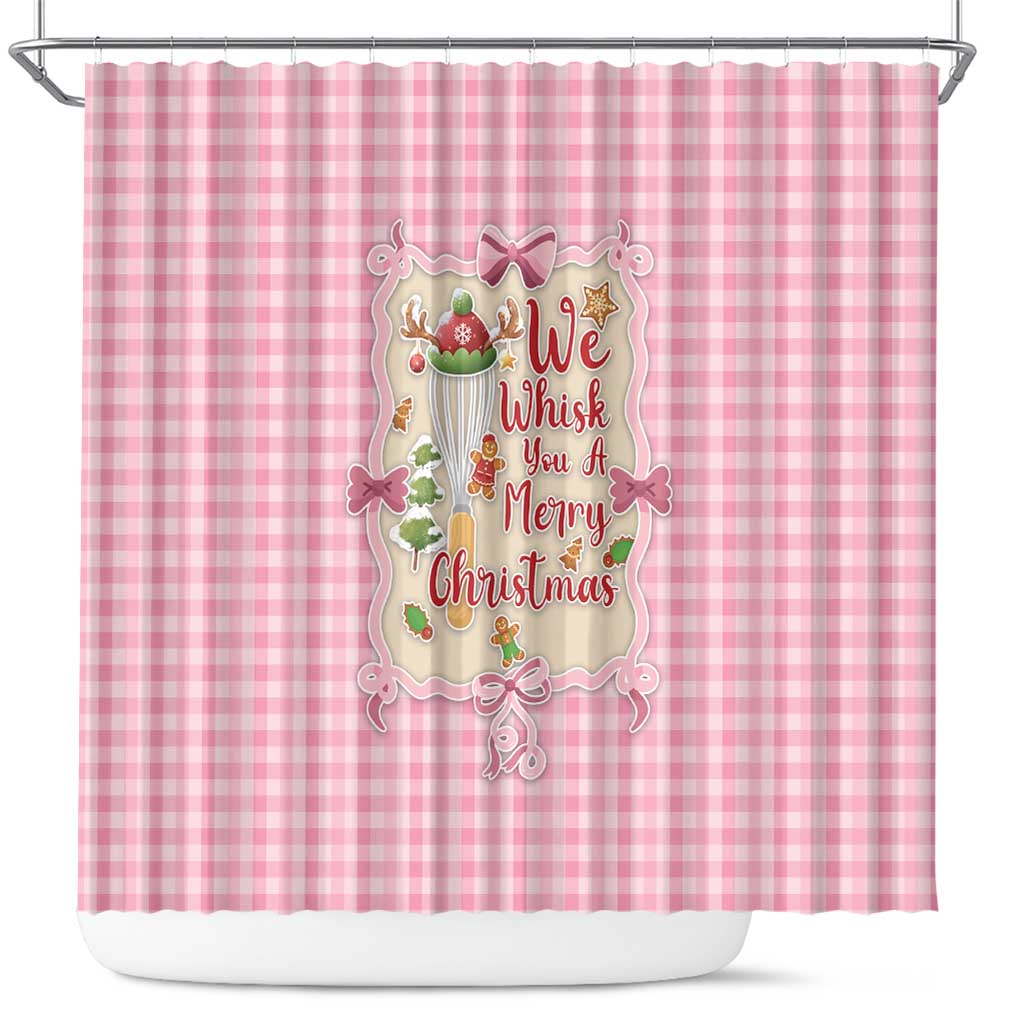 We Whisk You A Merry Christmas Shower Curtain Cute Style - Wonder Print Shop