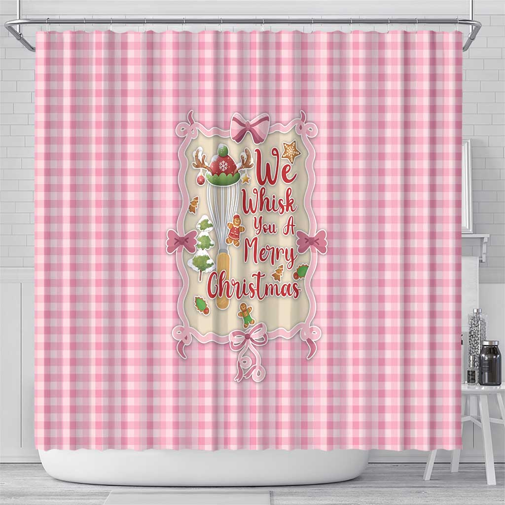 We Whisk You A Merry Christmas Shower Curtain Cute Style - Wonder Print Shop