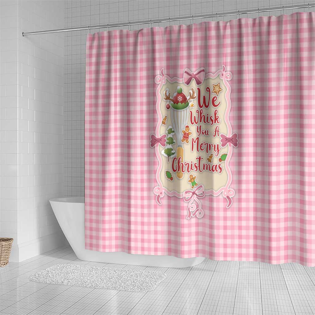We Whisk You A Merry Christmas Shower Curtain Cute Style - Wonder Print Shop