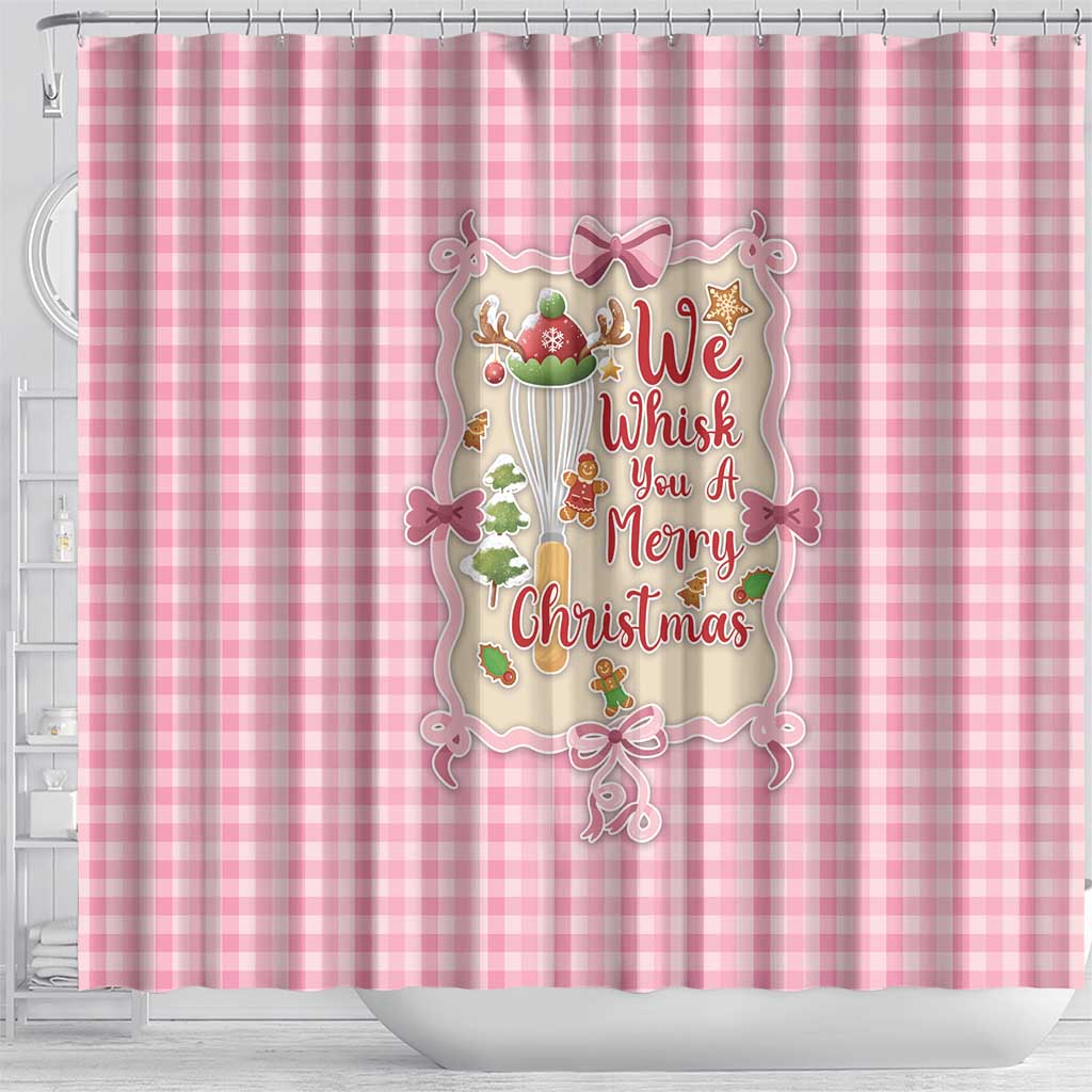 We Whisk You A Merry Christmas Shower Curtain Cute Style - Wonder Print Shop