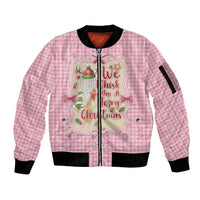 We Whisk You A Merry Christmas Sleeve Zip Bomber Jacket Cute Style - Wonder Print Shop