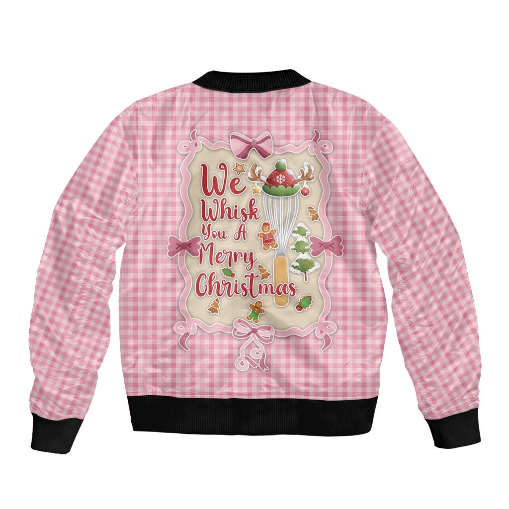 We Whisk You A Merry Christmas Sleeve Zip Bomber Jacket Cute Style - Wonder Print Shop