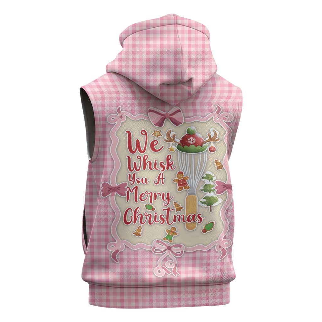We Whisk You A Merry Christmas Sleeveless Hoodie Cute Style - Wonder Print Shop