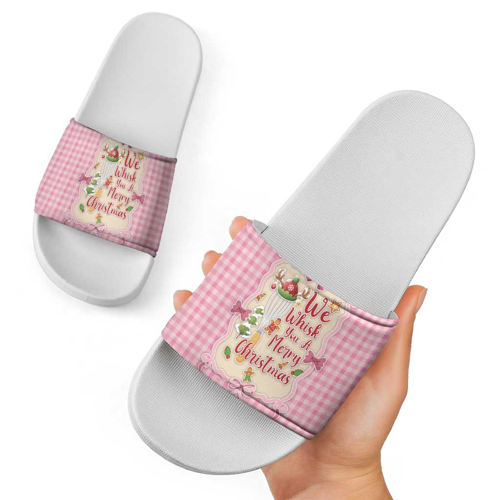 We Whisk You A Merry Christmas Slide Sandals Cute Style - Wonder Print Shop