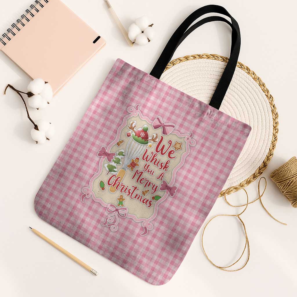 We Whisk You A Merry Christmas Tote Bag Cute Style - Wonder Print Shop