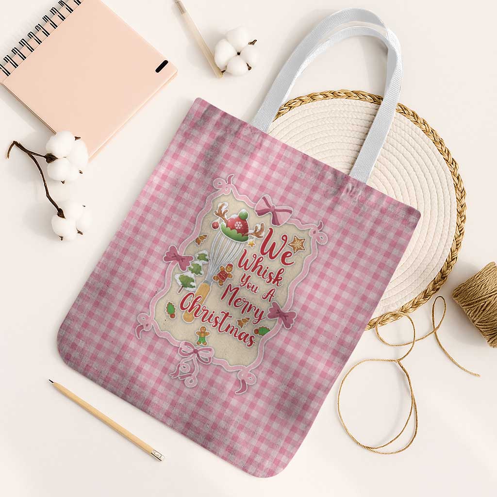 We Whisk You A Merry Christmas Tote Bag Cute Style - Wonder Print Shop