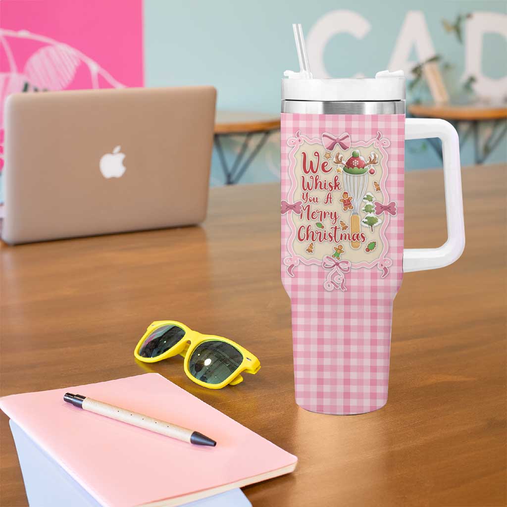 We Whisk You A Merry Christmas Tumbler With Handle Cute Style - Wonder Print Shop