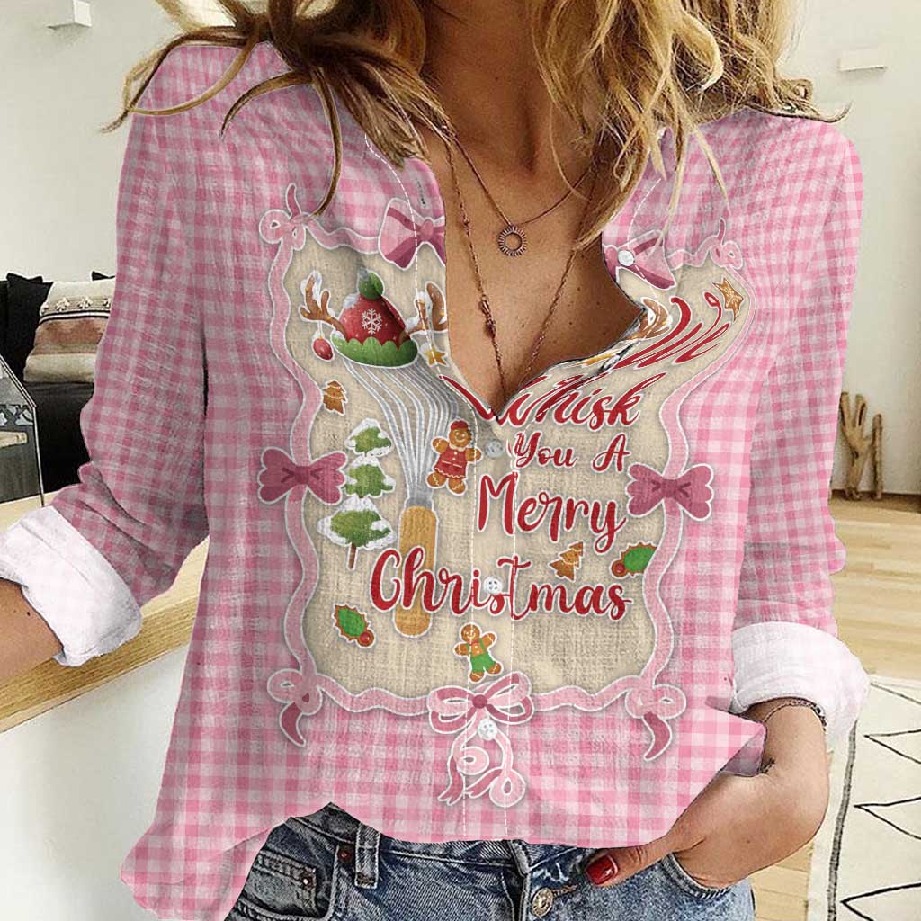 We Whisk You A Merry Christmas Women Casual Shirt Cute Style - Wonder Print Shop