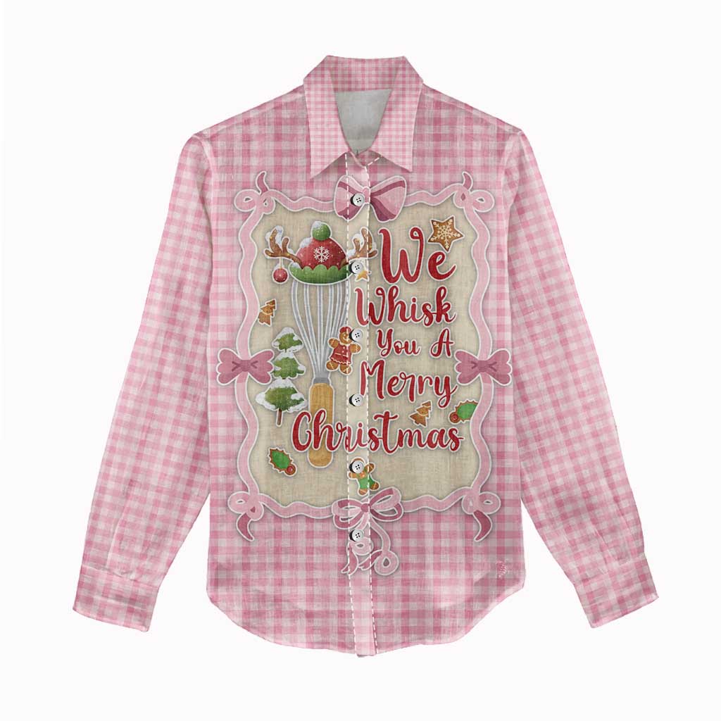 We Whisk You A Merry Christmas Women Casual Shirt Cute Style - Wonder Print Shop