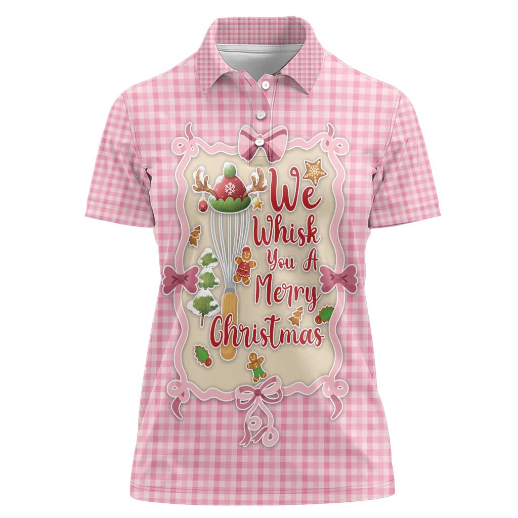We Whisk You A Merry Christmas Women Polo Shirt Cute Style - Wonder Print Shop
