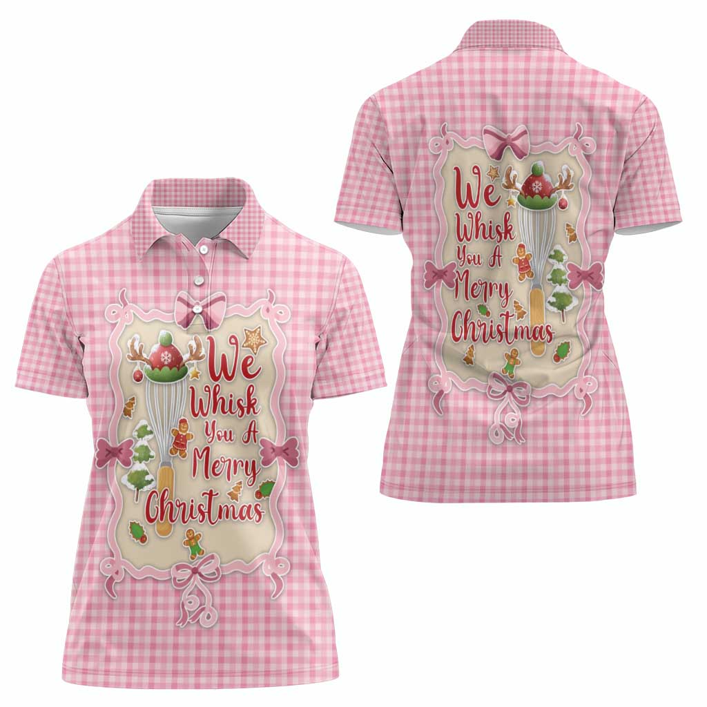 We Whisk You A Merry Christmas Women Polo Shirt Cute Style - Wonder Print Shop