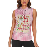 We Whisk You A Merry Christmas Women Sleeveless Polo Shirt Cute Style - Wonder Print Shop