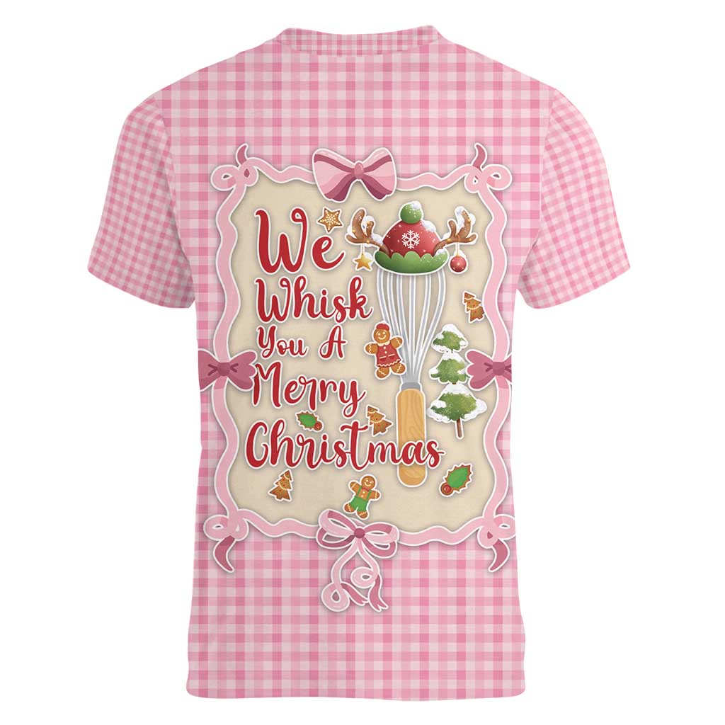 We Whisk You A Merry Christmas Women V-Neck T-Shirt Cute Style - Wonder Print Shop
