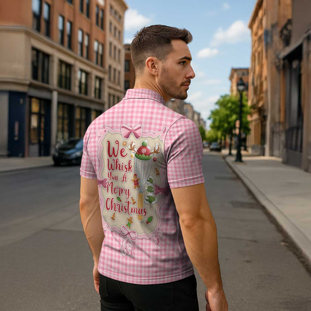 We Whisk You A Merry Christmas Zipper Polo Shirt Cute Style - Wonder Print Shop