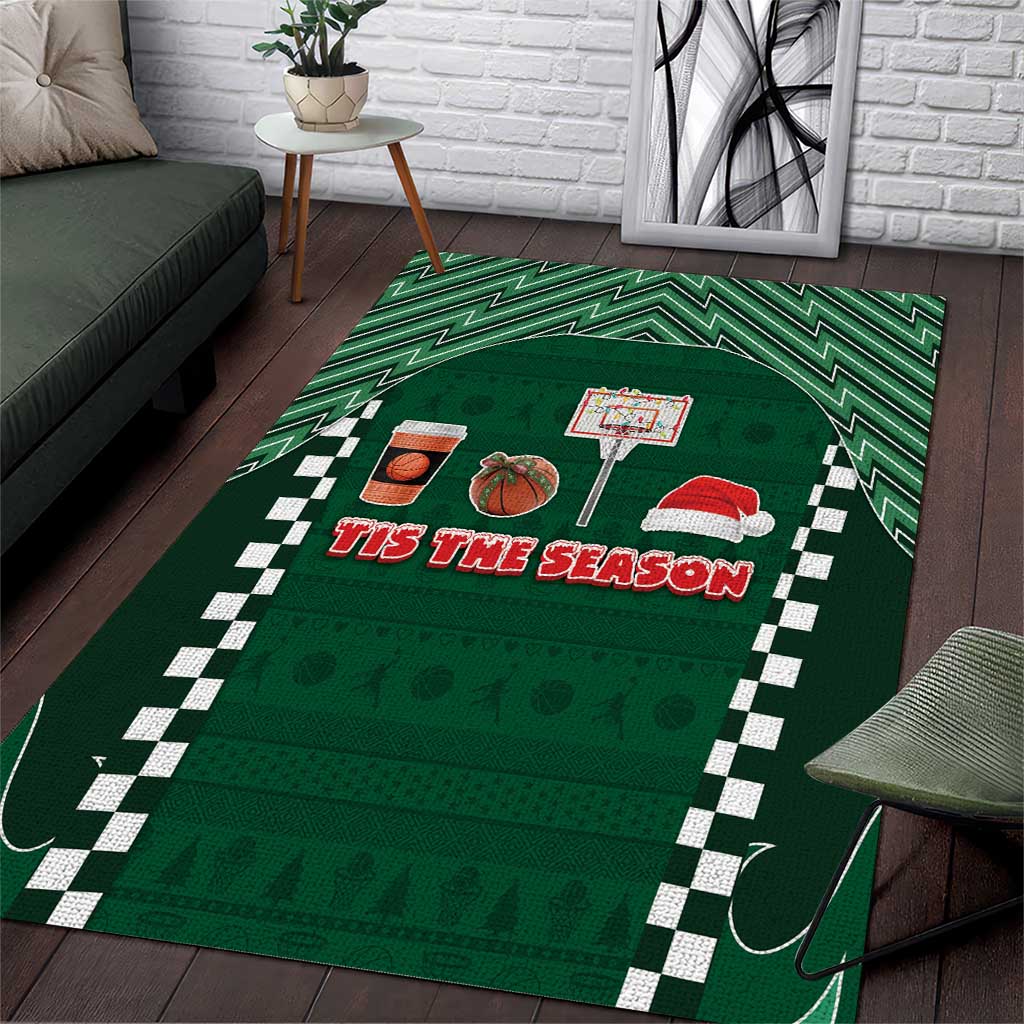 Basketball Christmas Area Rug Tis The Season - Wonder Print Shop