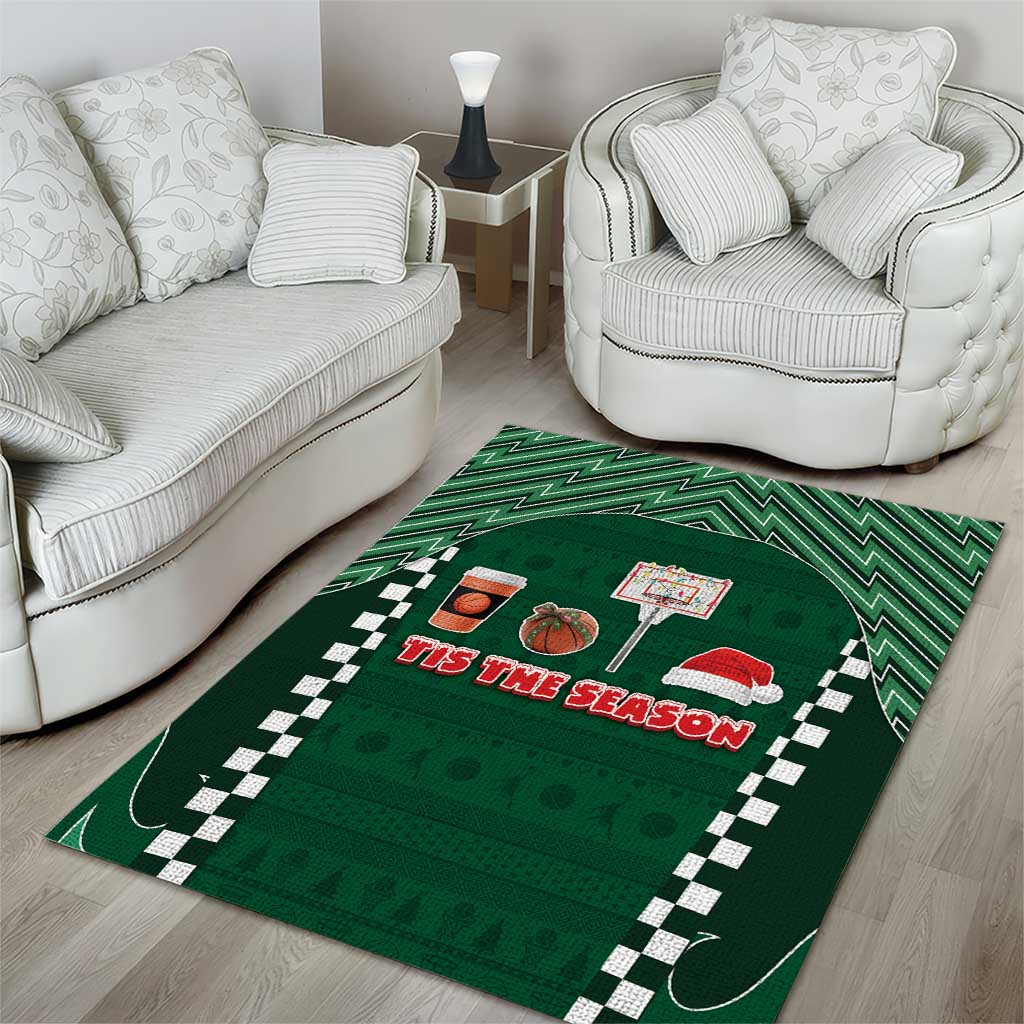Basketball Christmas Area Rug Tis The Season - Wonder Print Shop