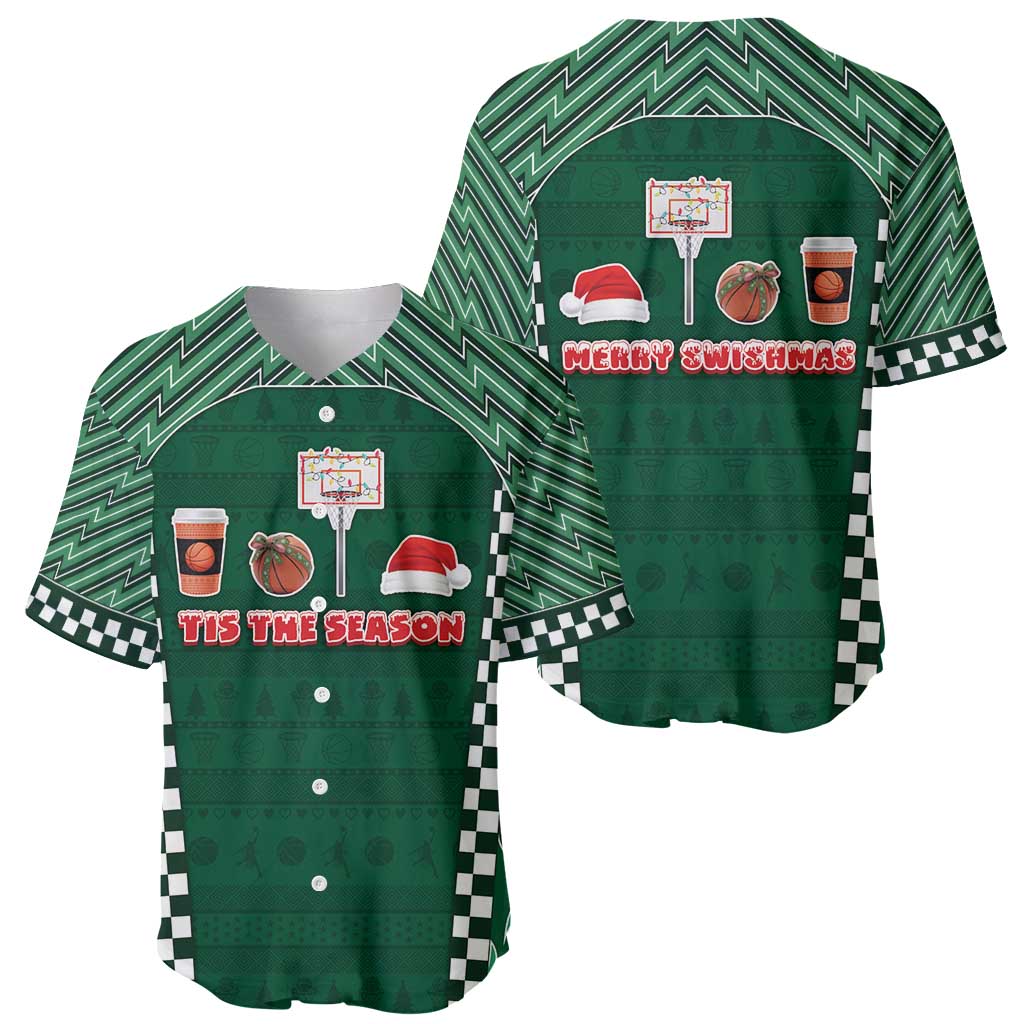 Basketball Christmas Baseball Jersey Tis The Season - Wonder Print Shop