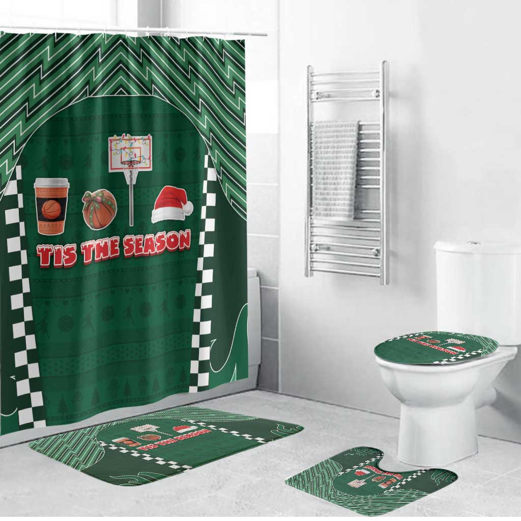 Basketball Christmas Bathroom Set Tis The Season - Wonder Print Shop