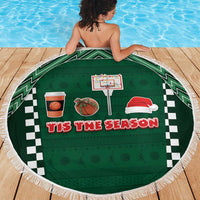 Basketball Christmas Beach Blanket Tis The Season - Wonder Print Shop
