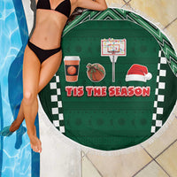 Basketball Christmas Beach Blanket Tis The Season - Wonder Print Shop