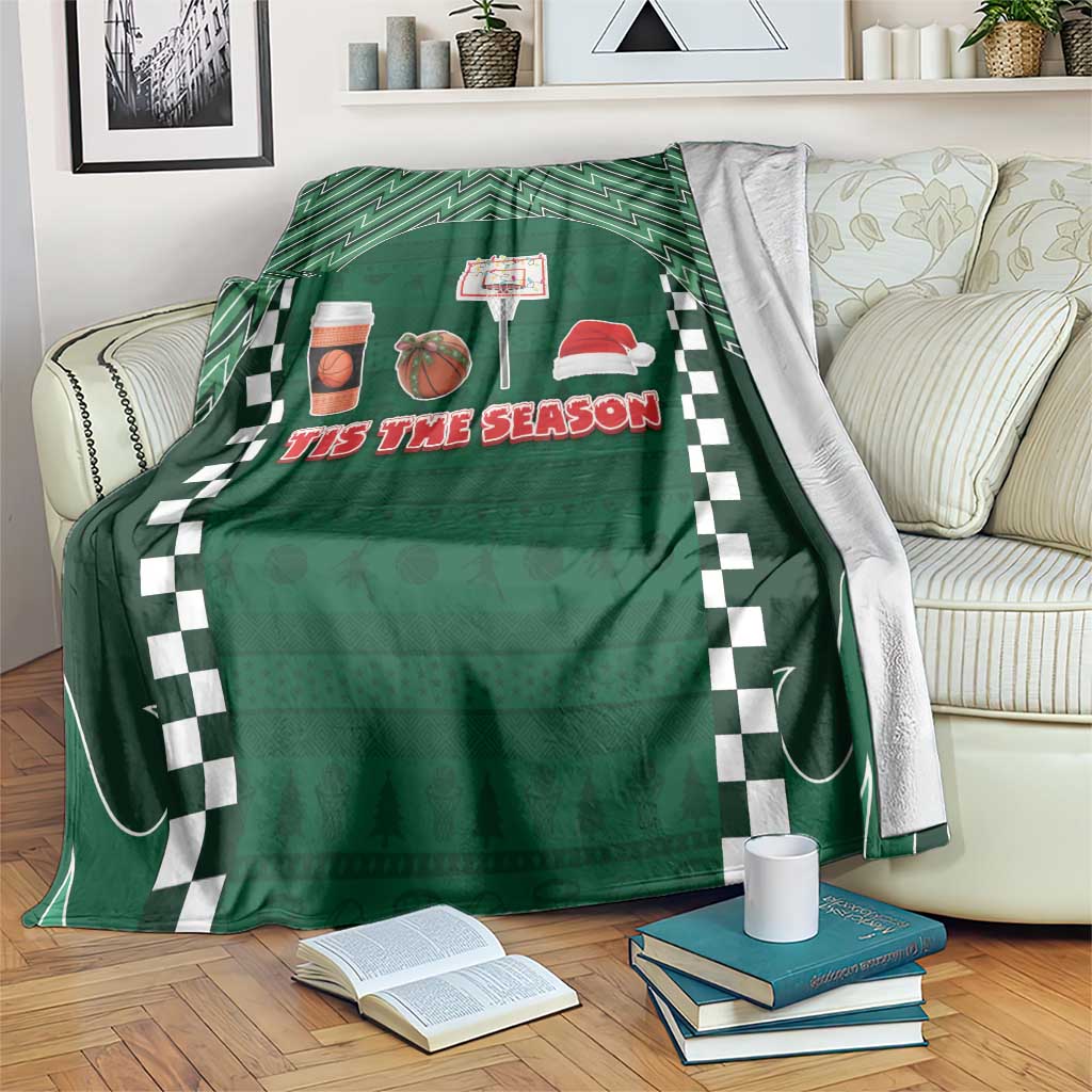 Basketball Christmas Blanket Tis The Season - Wonder Print Shop
