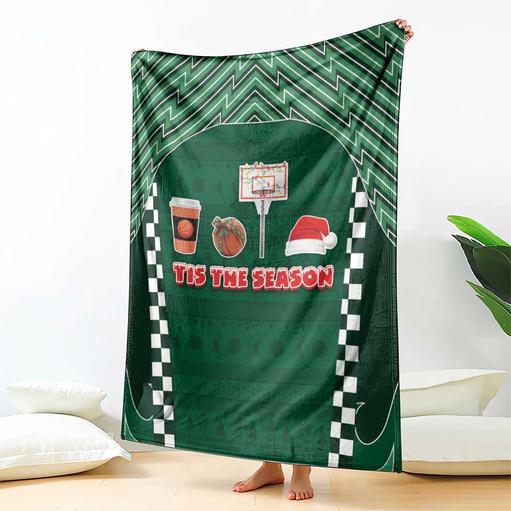 Basketball Christmas Blanket Tis The Season - Wonder Print Shop