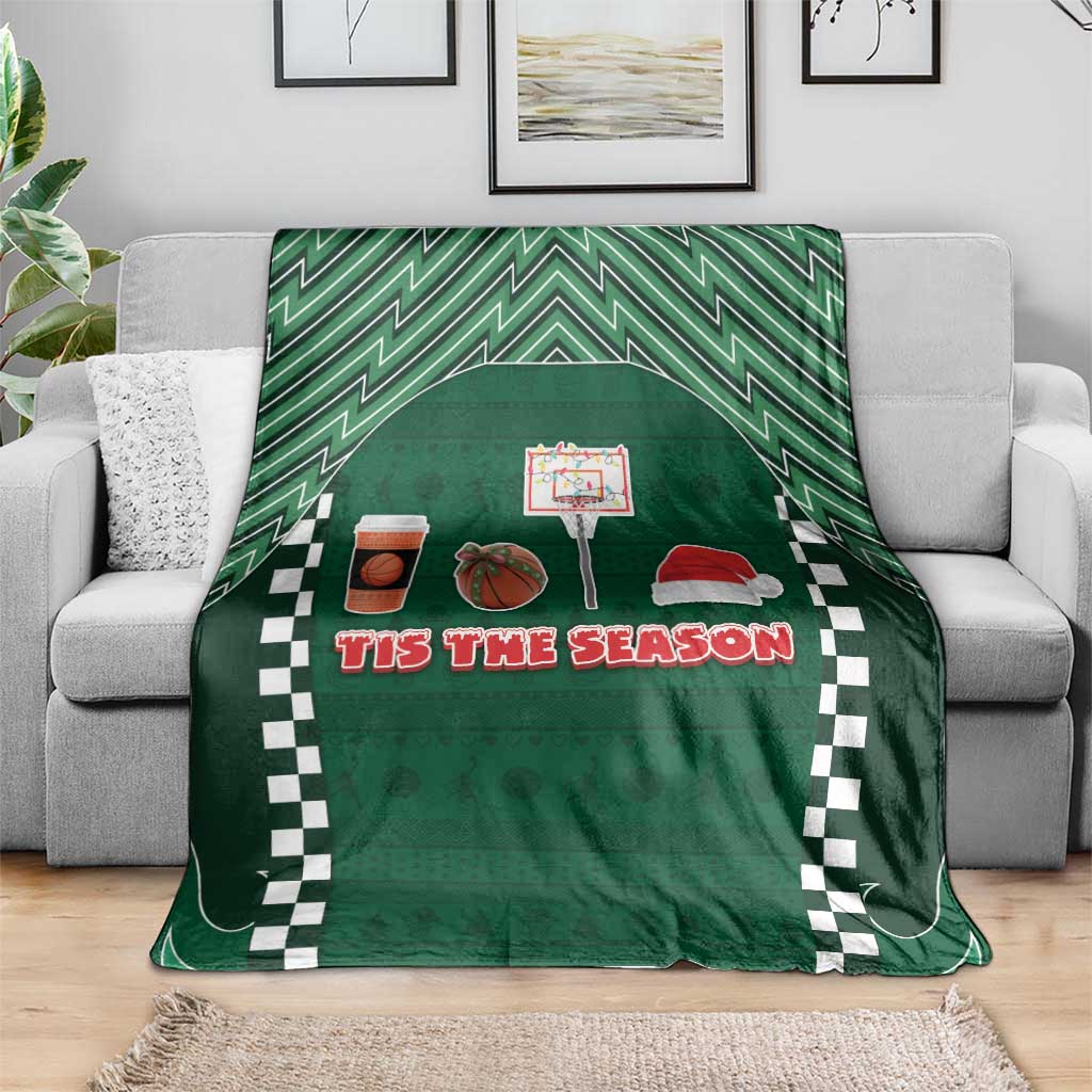 Basketball Christmas Blanket Tis The Season - Wonder Print Shop