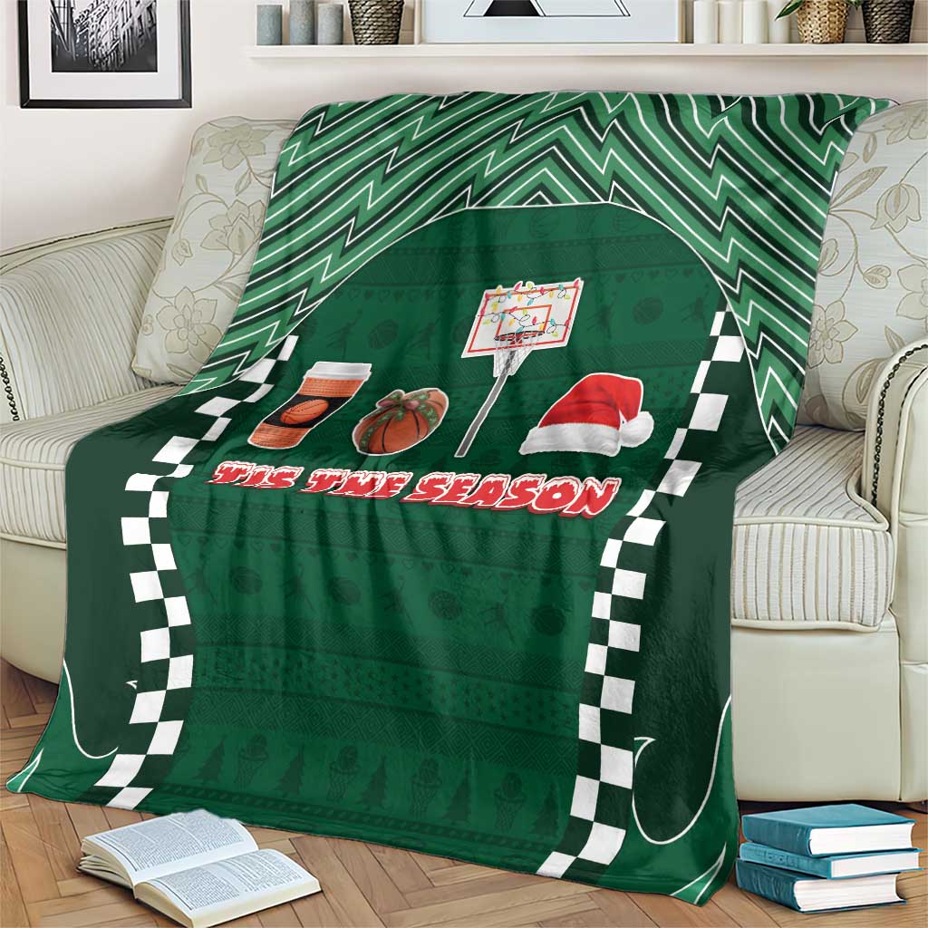 Basketball Christmas Blanket Tis The Season - Wonder Print Shop