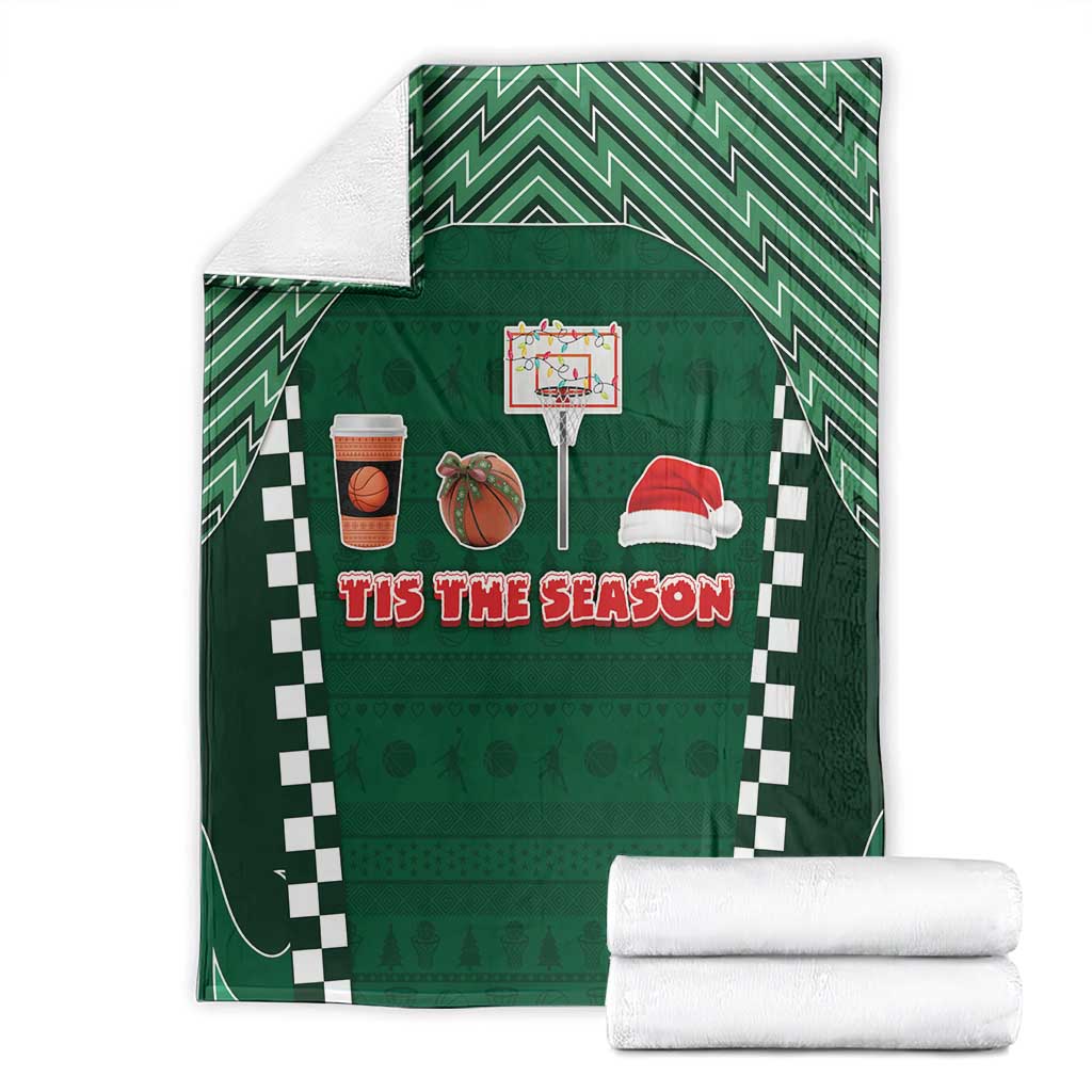 Basketball Christmas Blanket Tis The Season - Wonder Print Shop