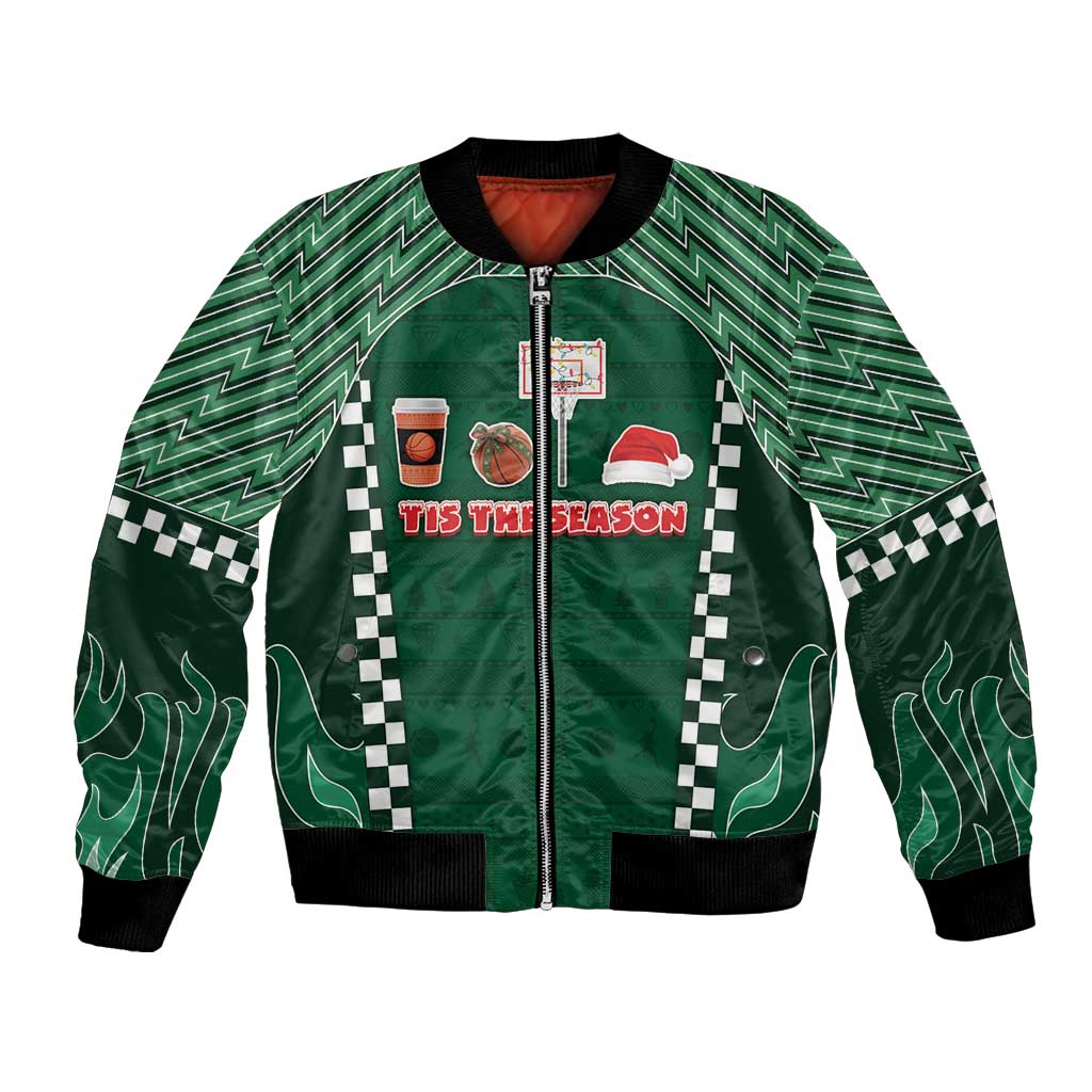 Basketball Christmas Bomber Jacket Tis The Season - Wonder Print Shop