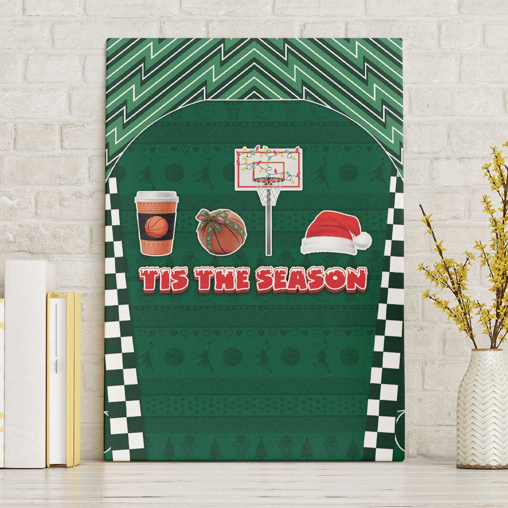 Basketball Christmas Canvas Wall Art Tis The Season - Wonder Print Shop