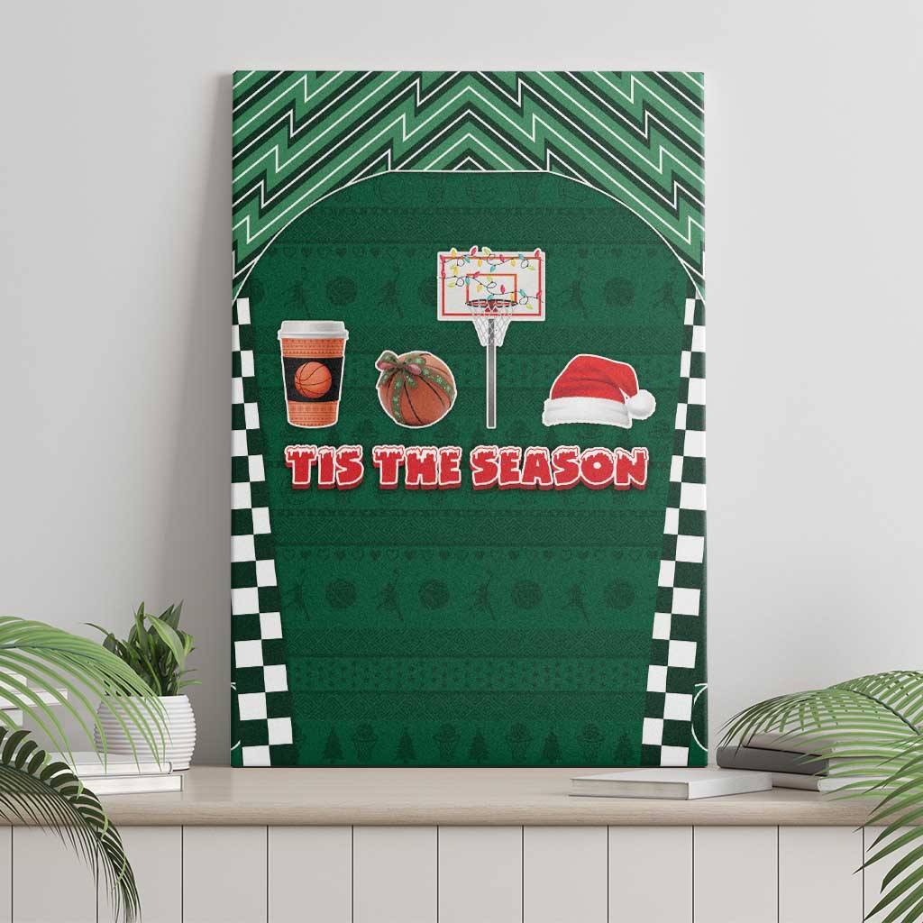 Basketball Christmas Canvas Wall Art Tis The Season - Wonder Print Shop