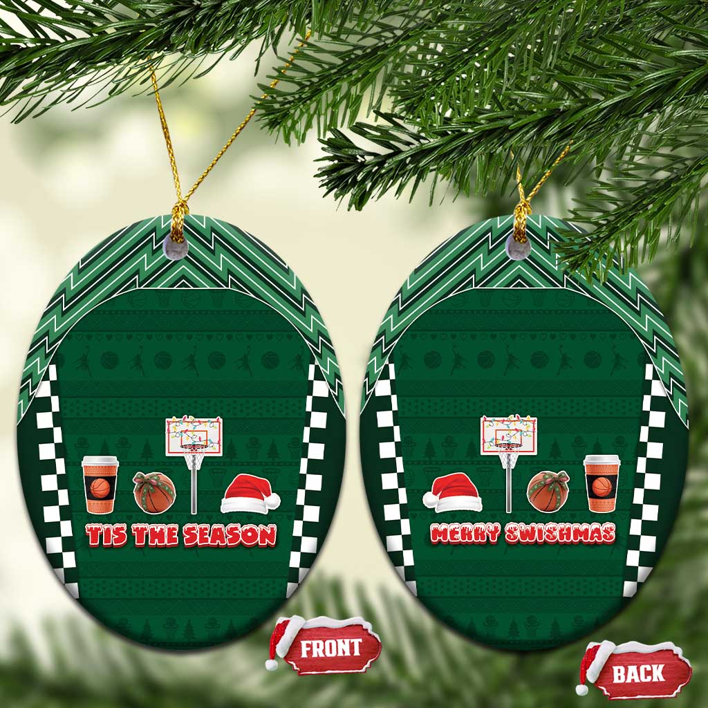 Basketball Christmas Ceramic Ornament Tis The Season - Wonder Print Shop