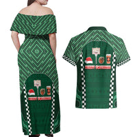 Basketball Christmas Couples Matching Off Shoulder Maxi Dress and Hawaiian Shirt Tis The Season - Wonder Print Shop