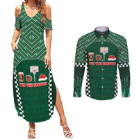 Basketball Christmas Couples Matching Summer Maxi Dress and Long Sleeve Button Shirt Tis The Season - Wonder Print Shop