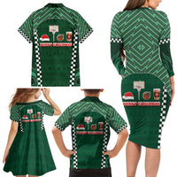 Basketball Christmas Family Matching Long Sleeve Bodycon Dress and Hawaiian Shirt Tis The Season - Wonder Print Shop