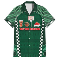 Basketball Christmas Family Matching Short Sleeve Bodycon Dress and Hawaiian Shirt Tis The Season - Wonder Print Shop