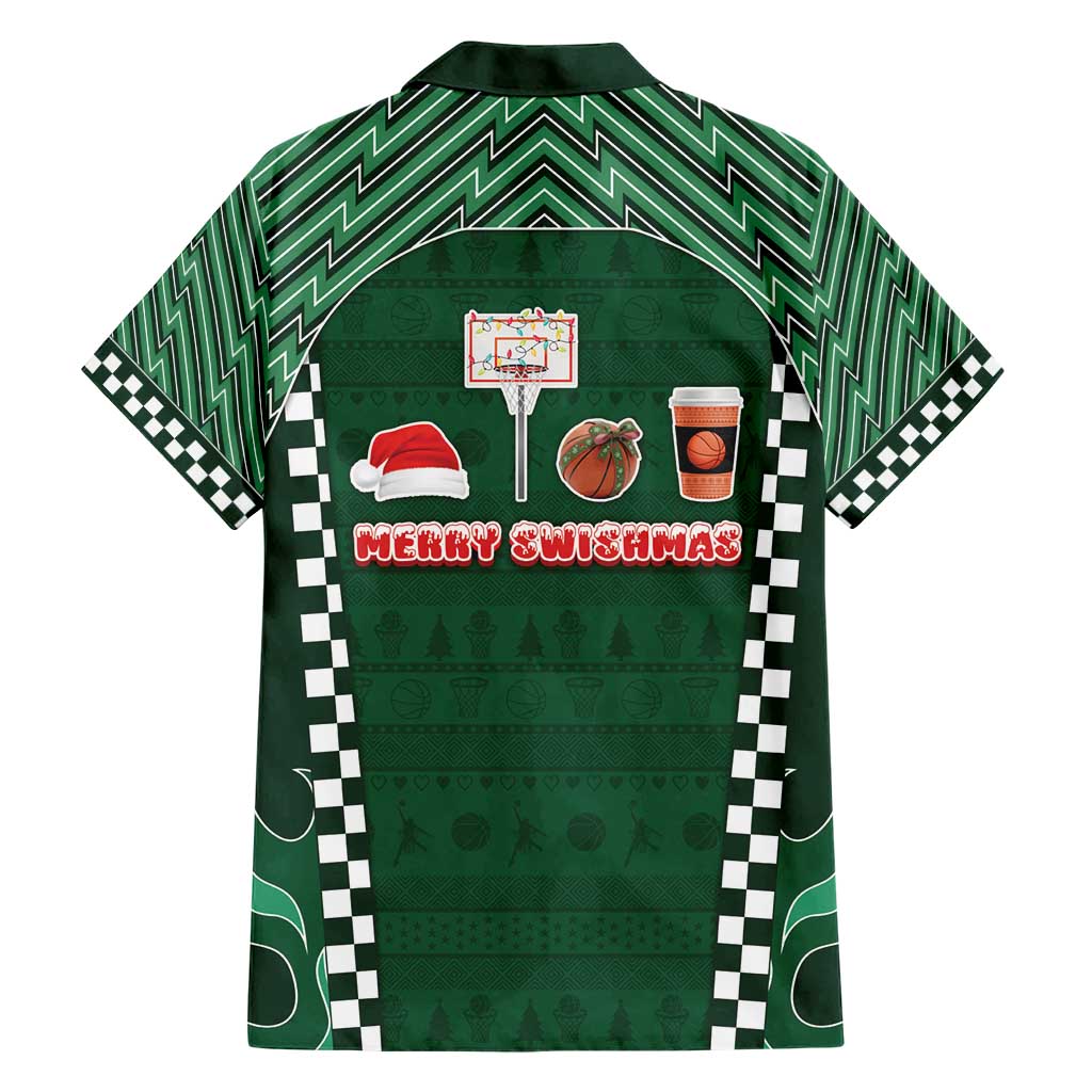 Basketball Christmas Family Matching Short Sleeve Bodycon Dress and Hawaiian Shirt Tis The Season - Wonder Print Shop