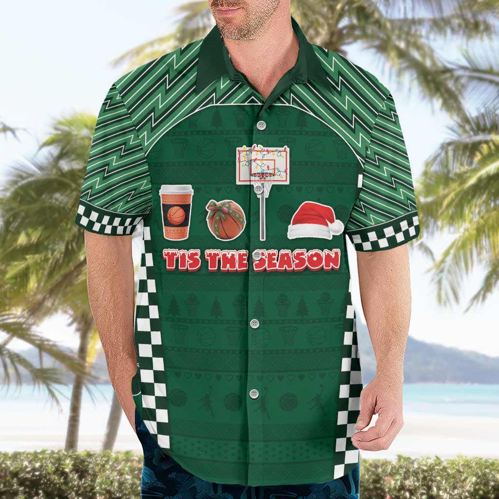 Basketball Christmas Hawaiian Shirt Tis The Season - Wonder Print Shop