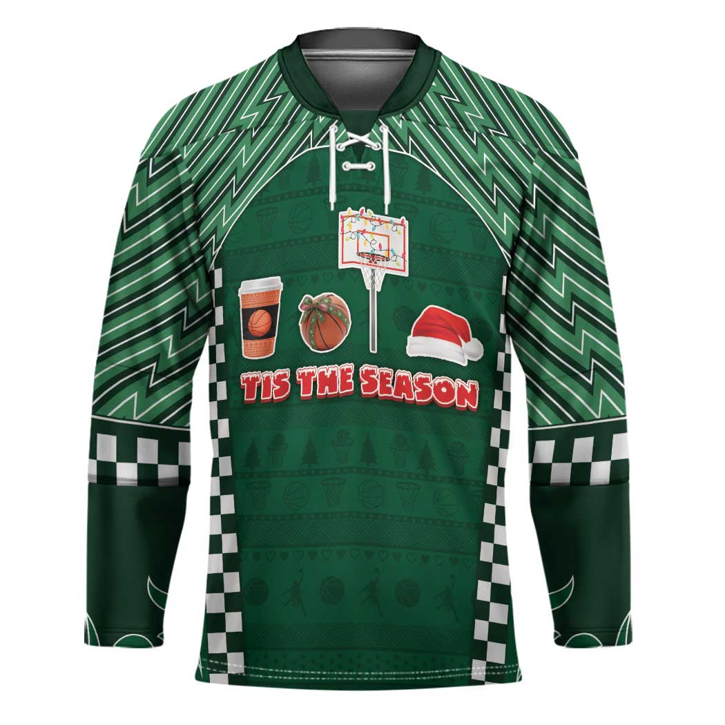 Basketball Christmas Hockey Jersey Tis The Season - Wonder Print Shop