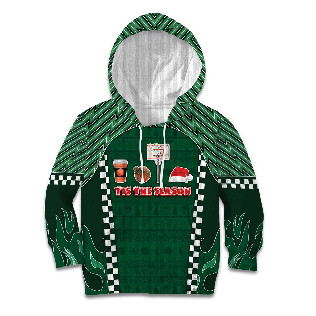 Basketball Christmas Kid Hoodie Tis The Season - Wonder Print Shop