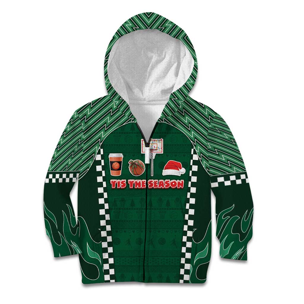 Basketball Christmas Kid Hoodie Tis The Season - Wonder Print Shop