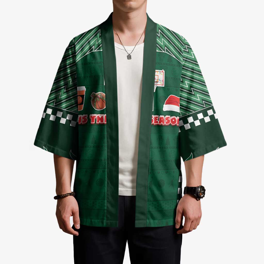Basketball Christmas Kimono Tis The Season - Wonder Print Shop