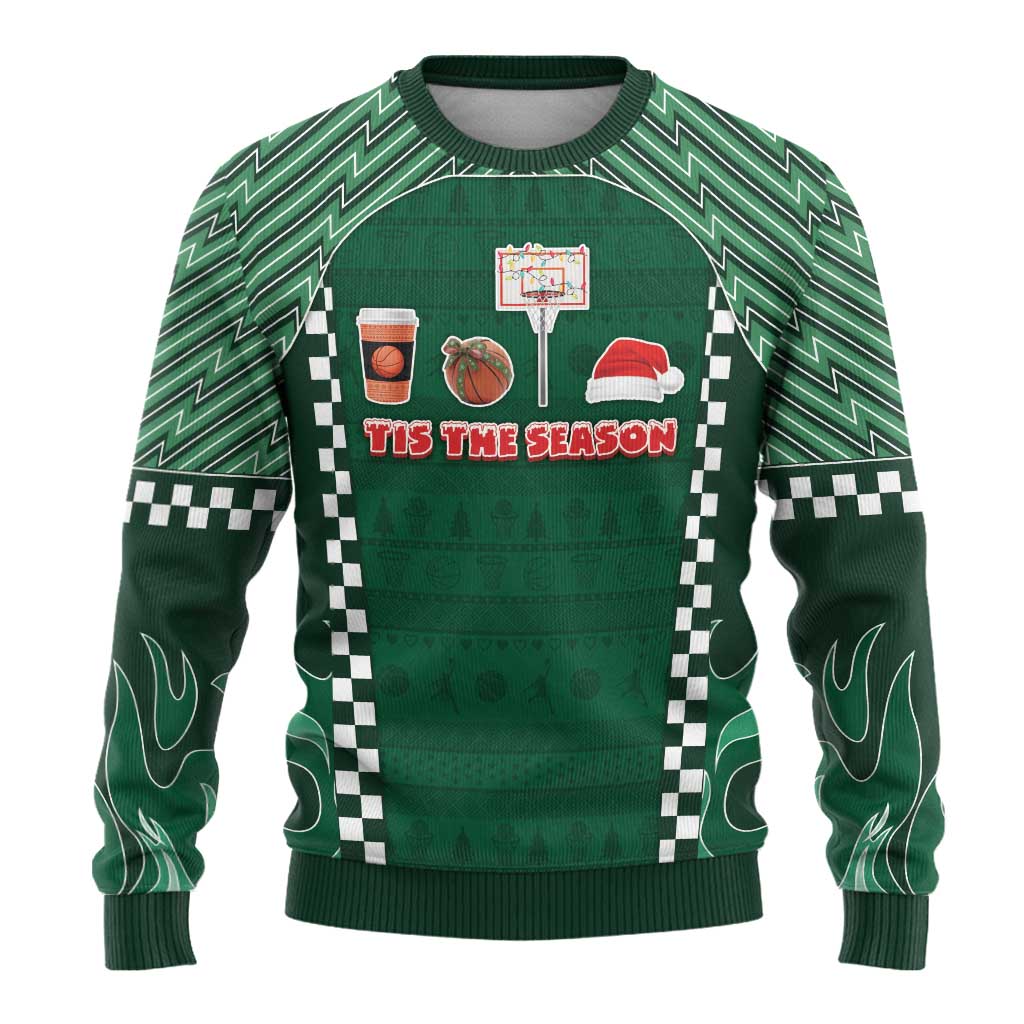 Basketball Christmas Ugly Christmas Sweater Tis The Season - Wonder Print Shop