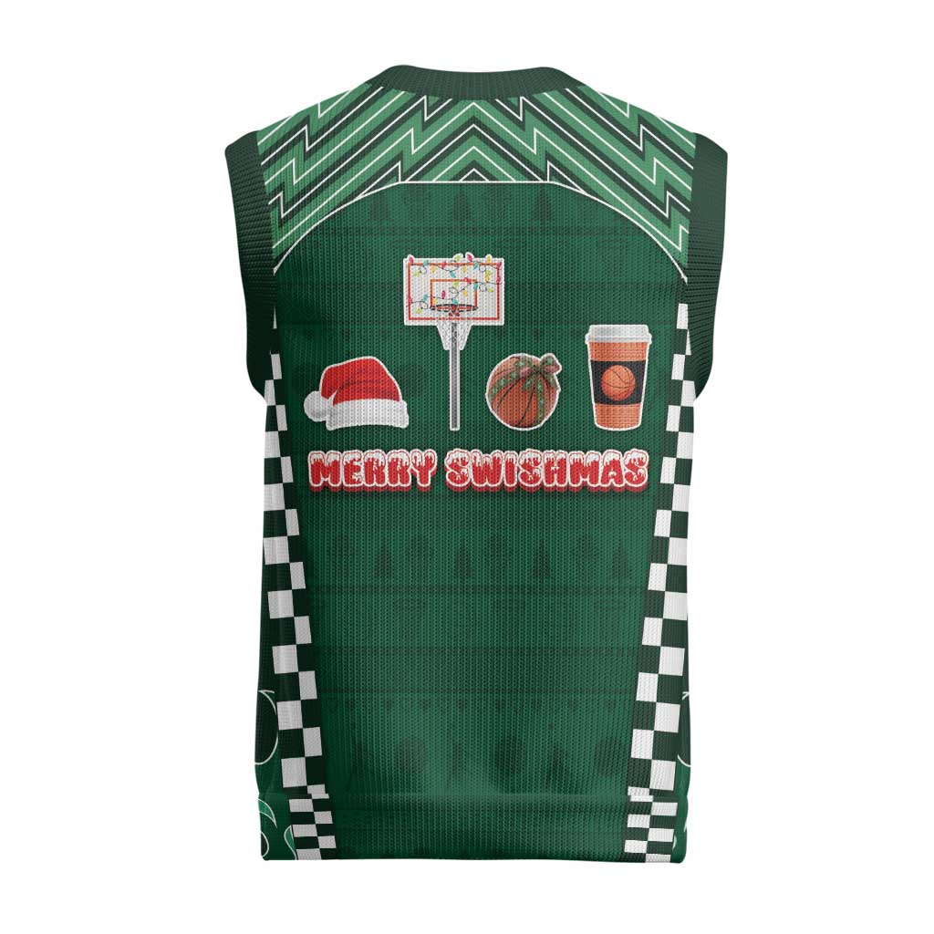Basketball Christmas Christmas Knitted V-Neck Vest Tis The Season - Wonder Print Shop